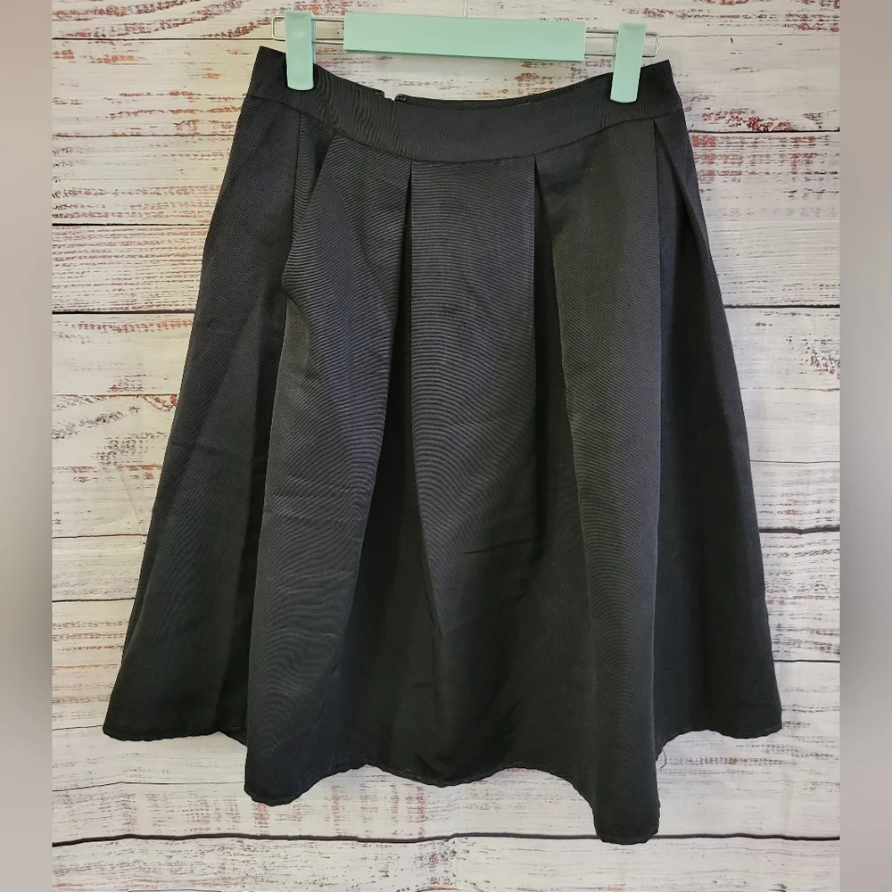 Express S2Fit and Flare Pleated Black Skirt
